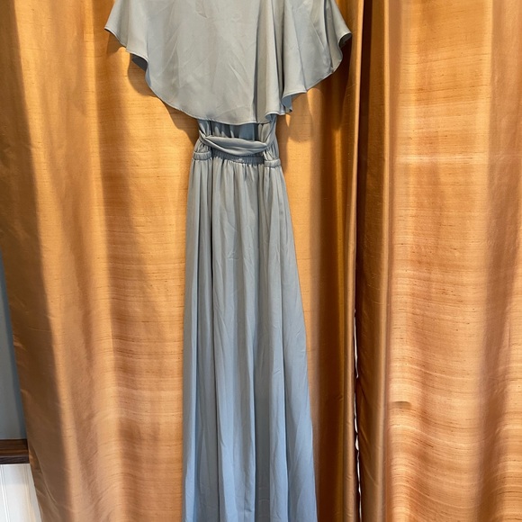 Show me Mumu bridesmaids dress. Blue green color size XS - Picture 4 of 9